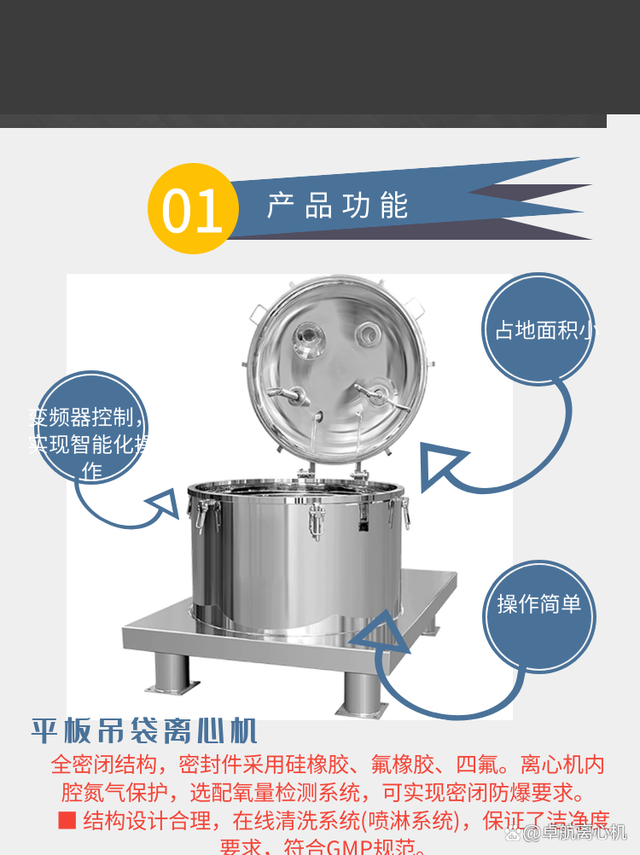 目前最具性价比的分离设备——吊袋离心机