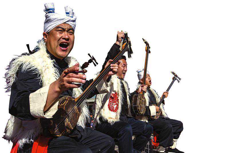 陕北说书 三弦弹响北国韵 甩板奏出黄土情